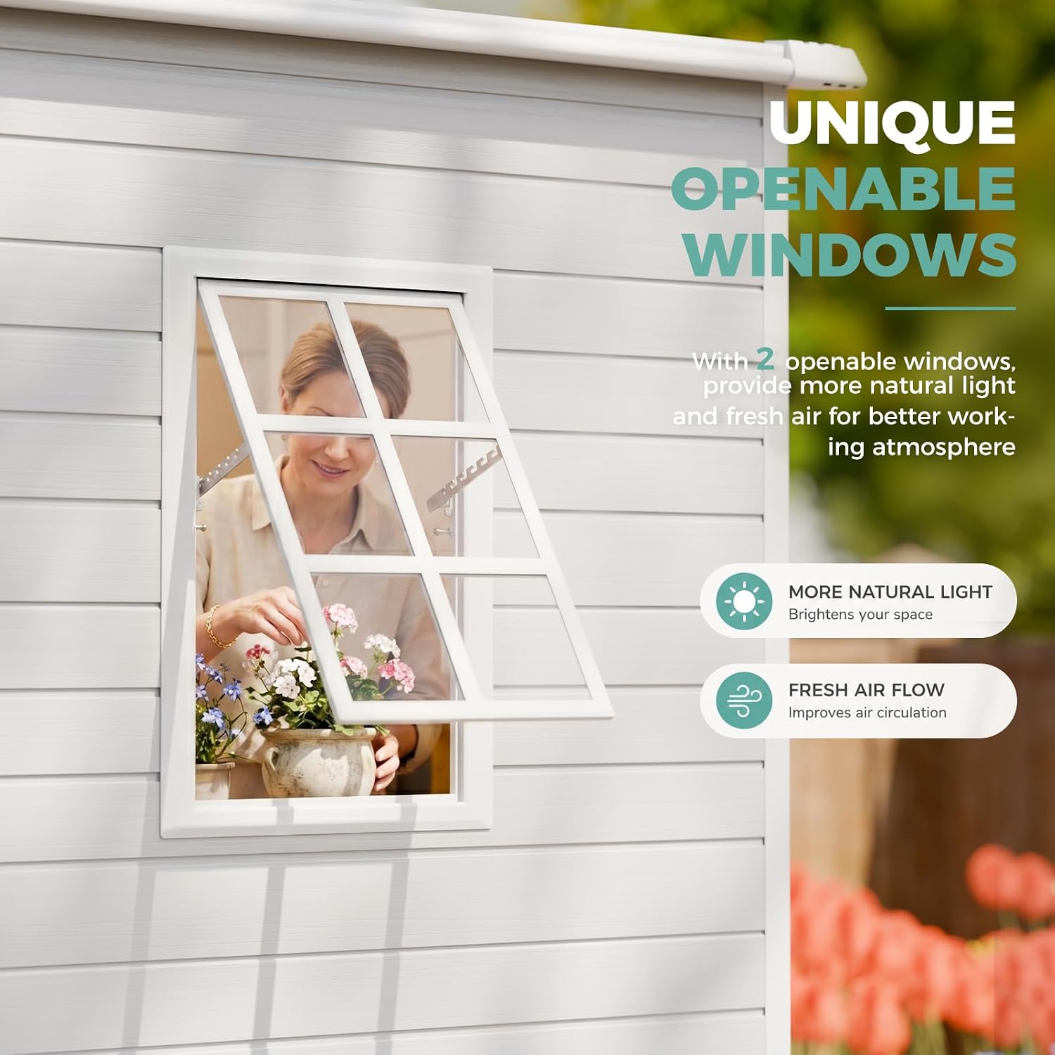 Gardening Tools - 8x6 FT Resin Storage Shed with