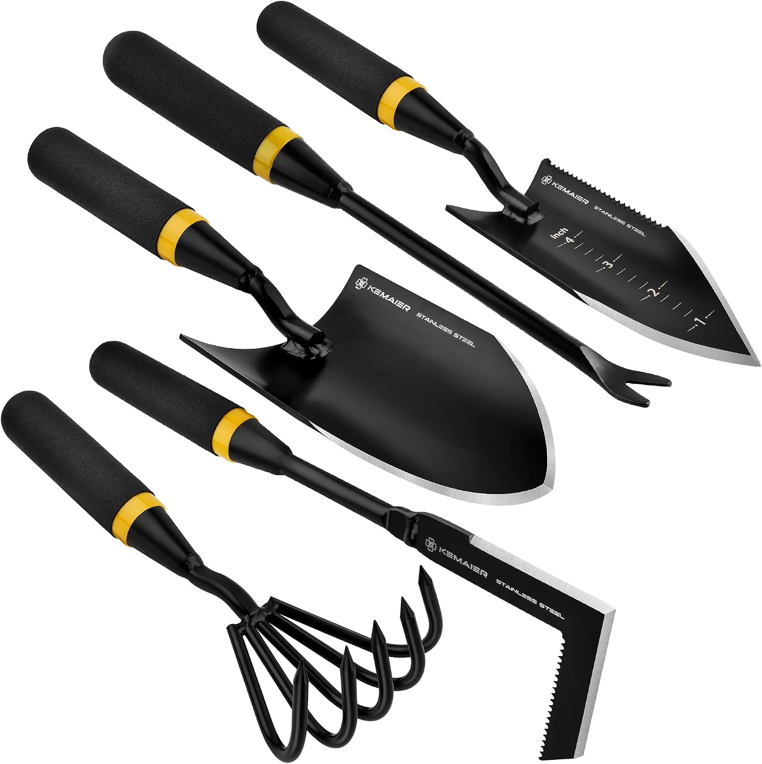 Gardening Tools Sharp - 5-Piece Garden Tool Set, Heavy-Duty Stainless