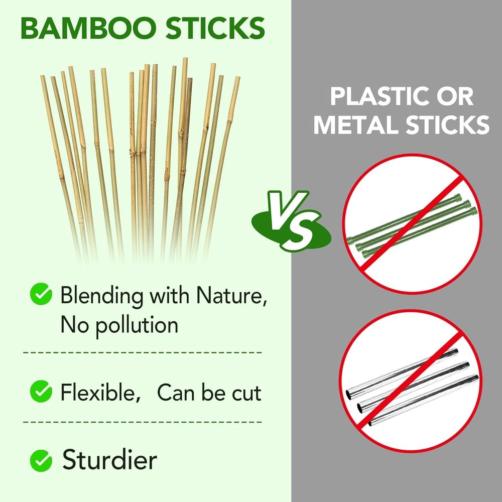 70-Pack 4-Foot Natural Bamboo  - Plant Support Stake review and price