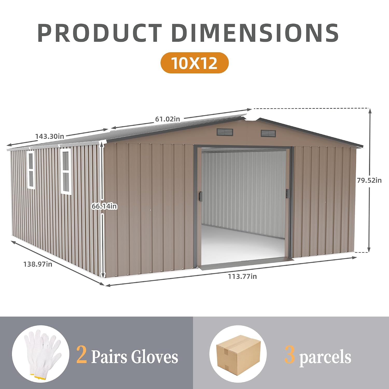 10x12 FT Outdoor Storage Shed, - Gardening Tools review and price