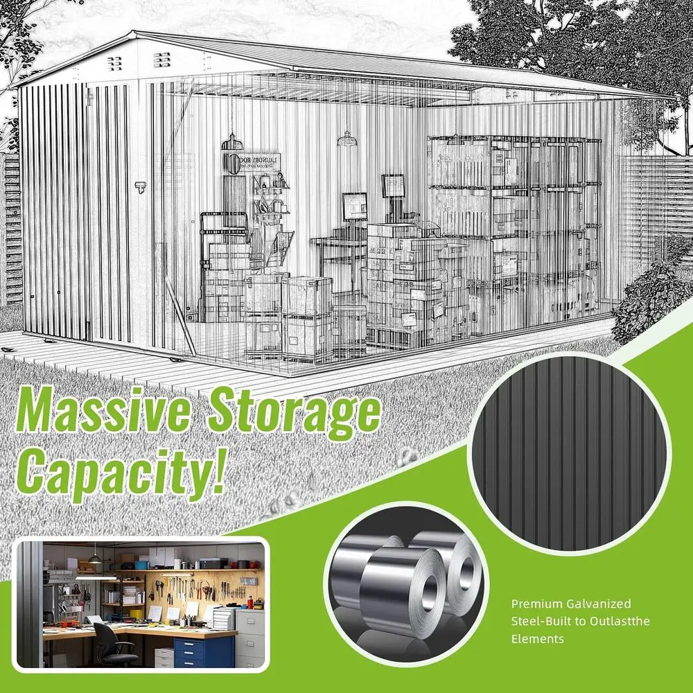Durable Metal Outdoor Storage  - Gardening Tools review and price