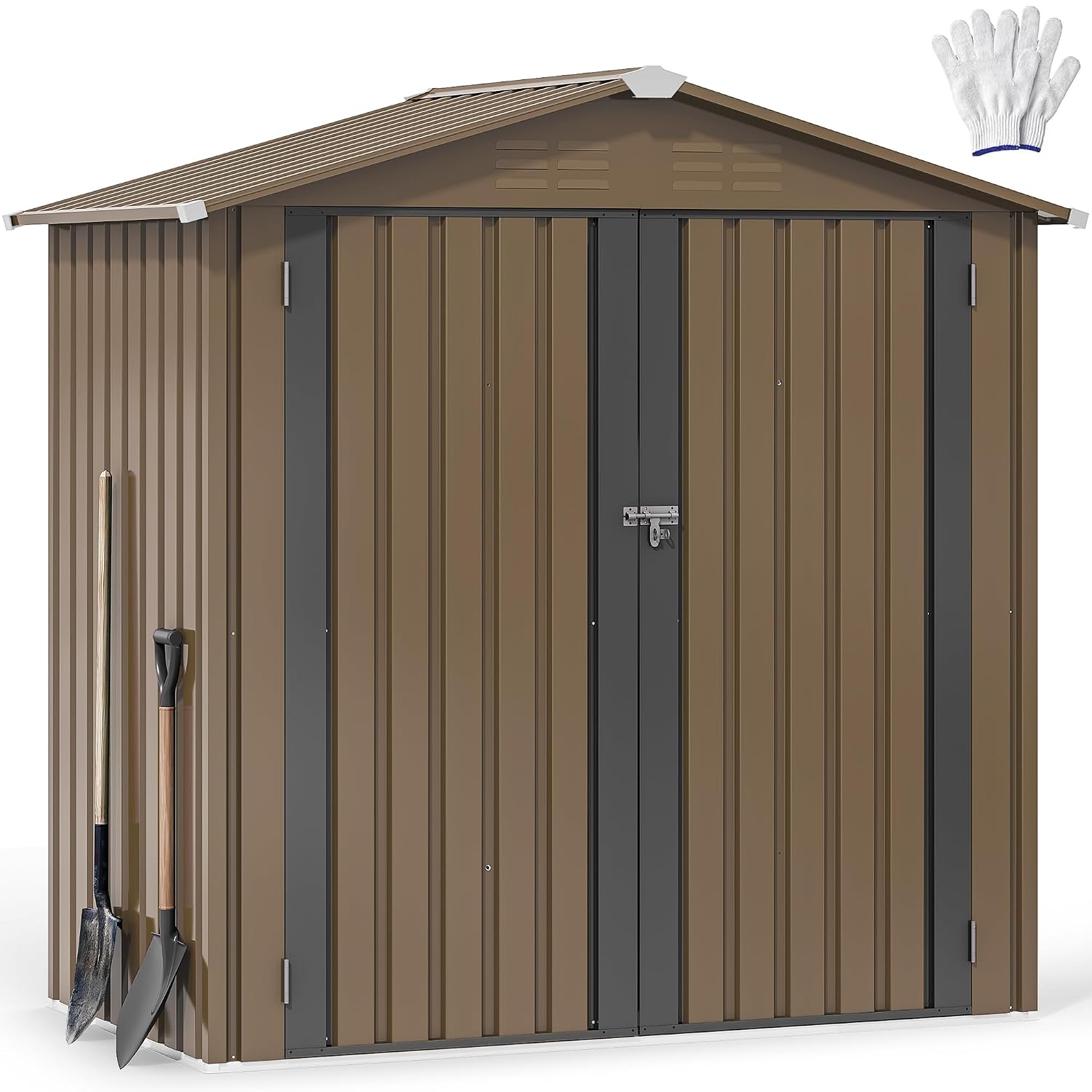 6x4ft Metal Outdoor Storage Sh - Gardening Tools Heavy Duty review and price