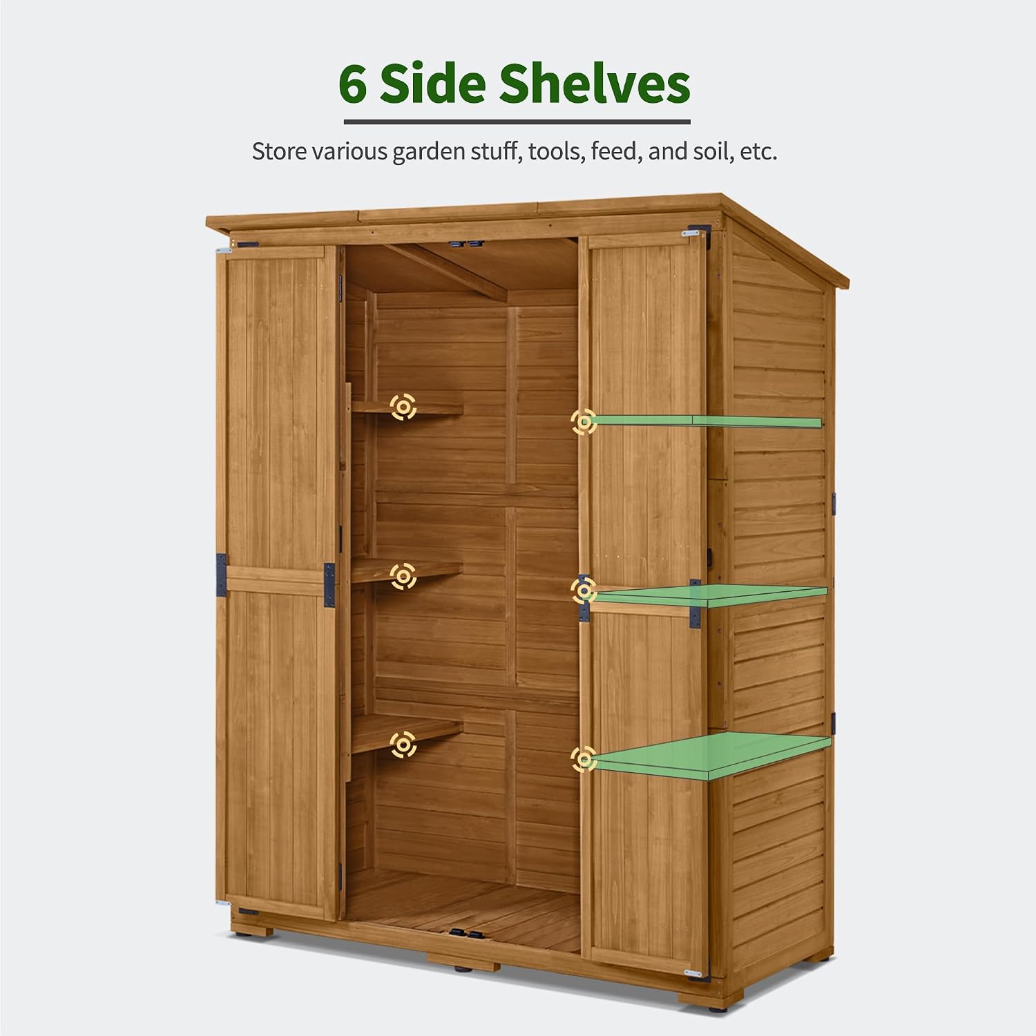 Outdoor Storage Cabinet with S - Gardening Tools review and price