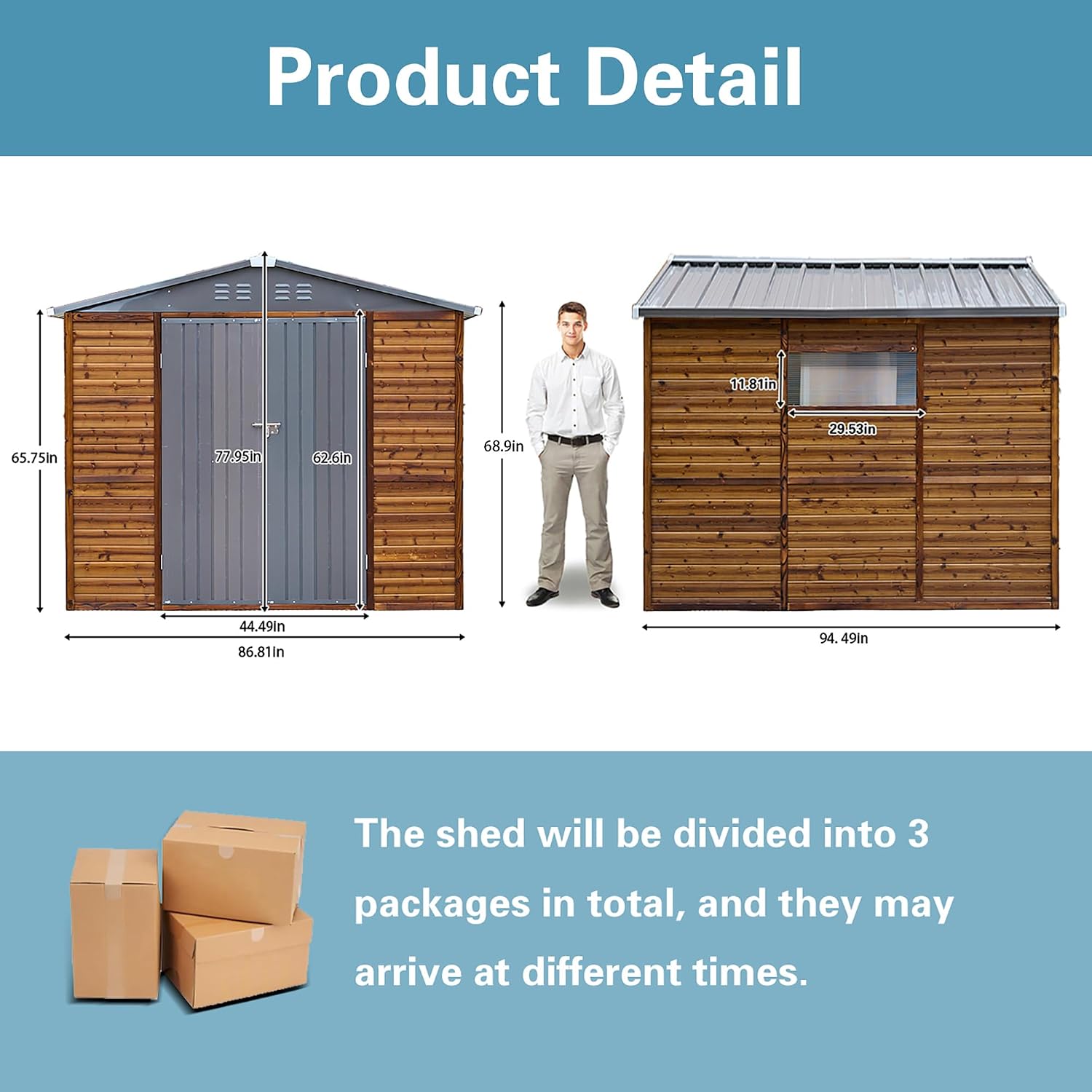 8x8 FT Outdoor Wood & Metal St - Gardening Tools review and price