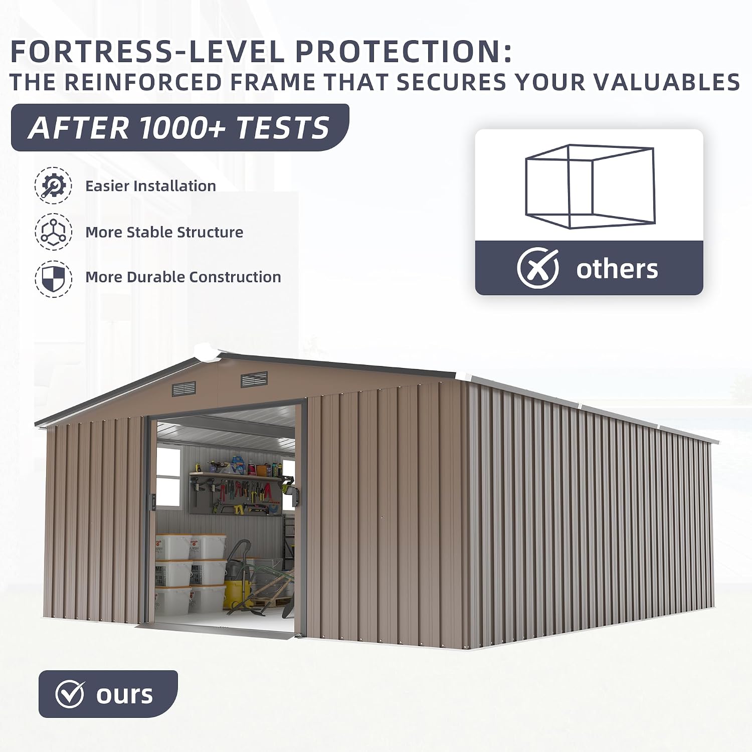 10x12 FT Outdoor Metal Storage - Gardening Tools review and price