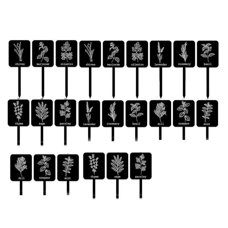 24Pcs Acrylic Plant Label Sign - Gardening Tools With Names review and price