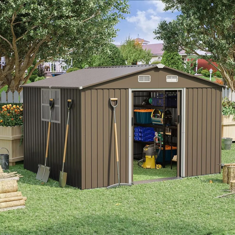 10T x 8T Outdoor Metal Storage - Gardening Tools review and price