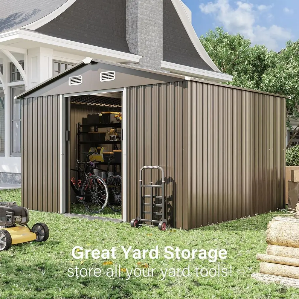 10T x 8T Outdoor Metal Storage - Gardening Tools review and price