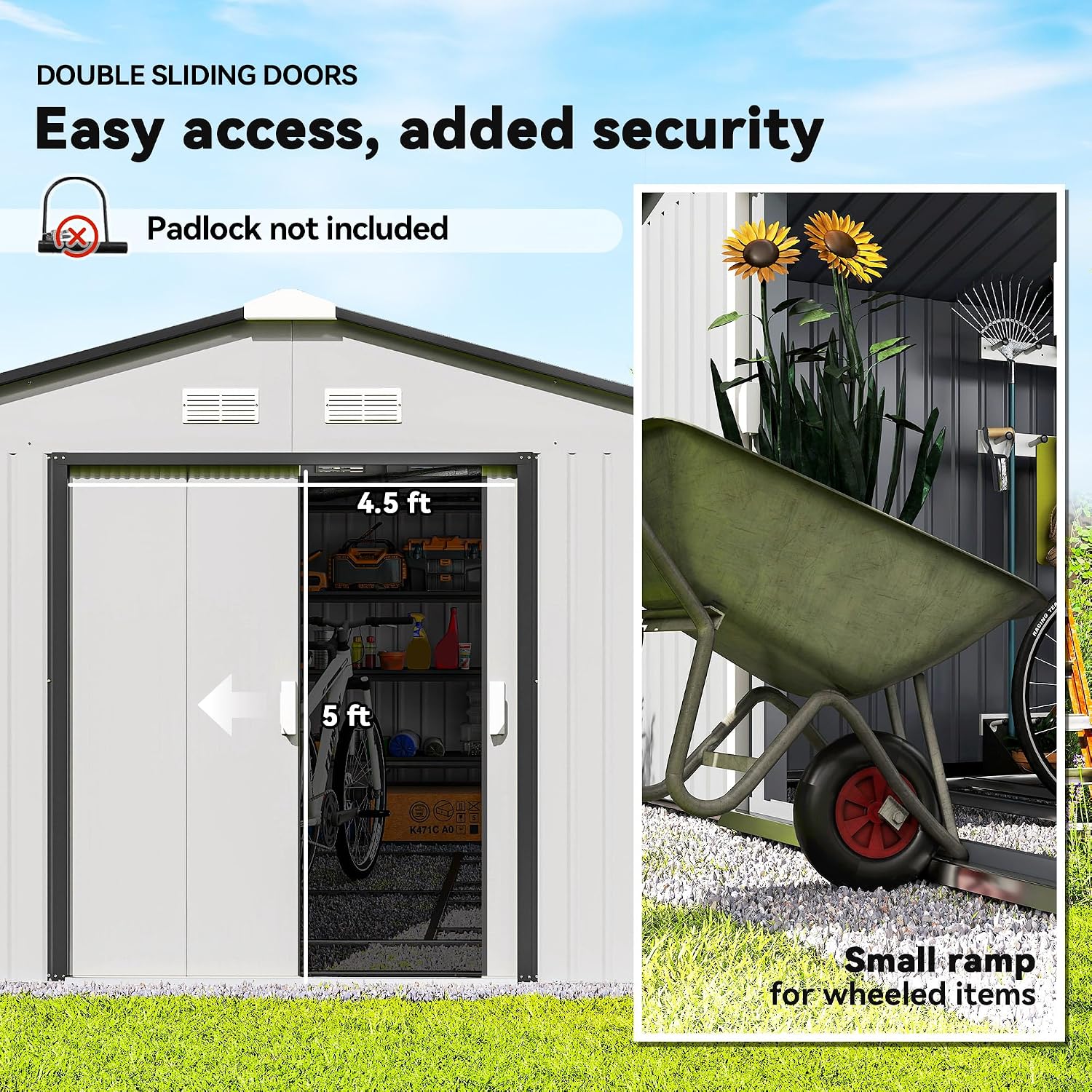 11x13ft Outdoor Storage Shed M - Gardening Tools review and price