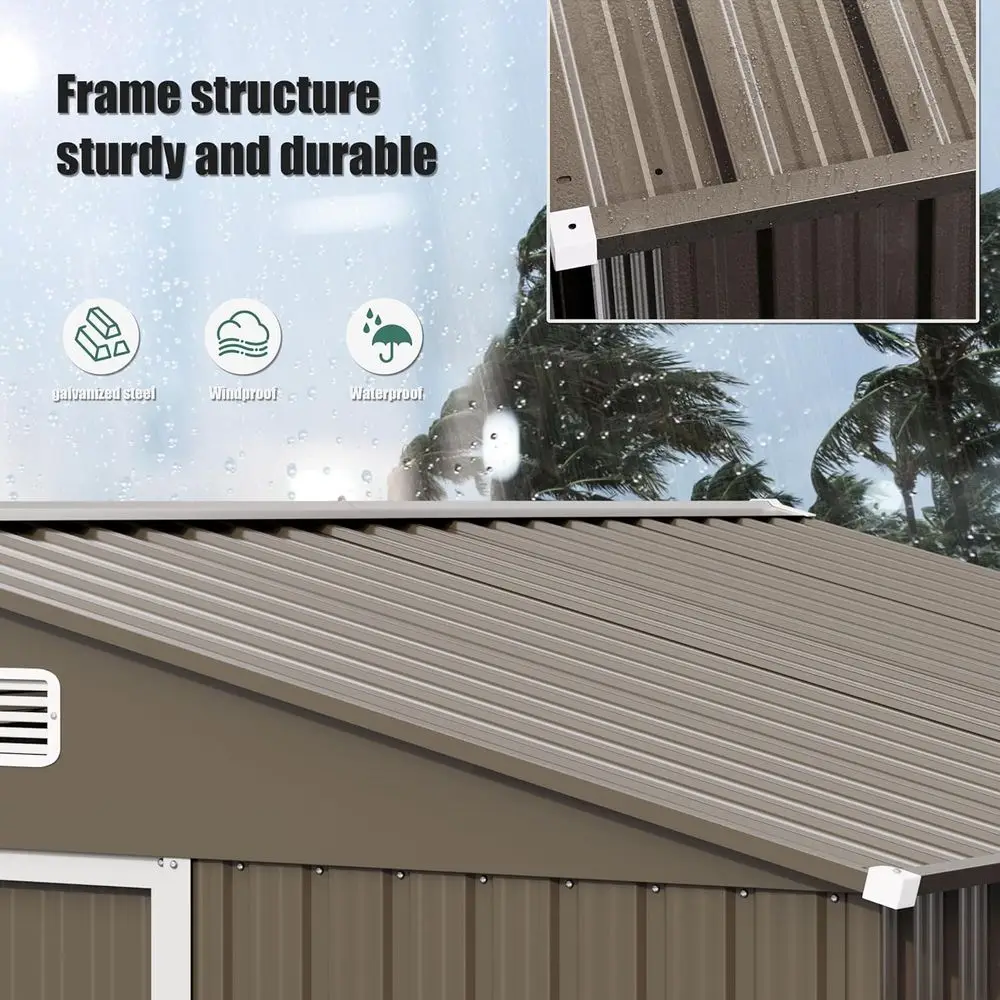 10T x 8T Outdoor Metal Storage - Gardening Tools review and price