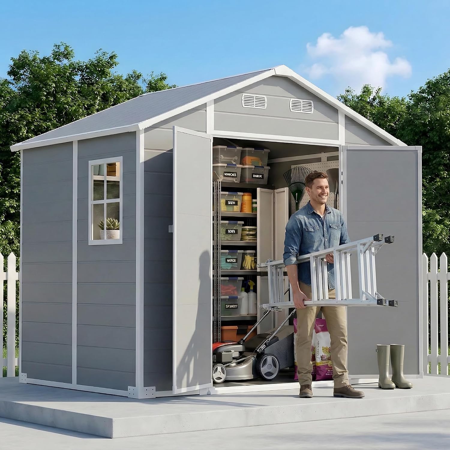 8×6 FT Outdoor Storage Shed wi - Gardening Tools review and price