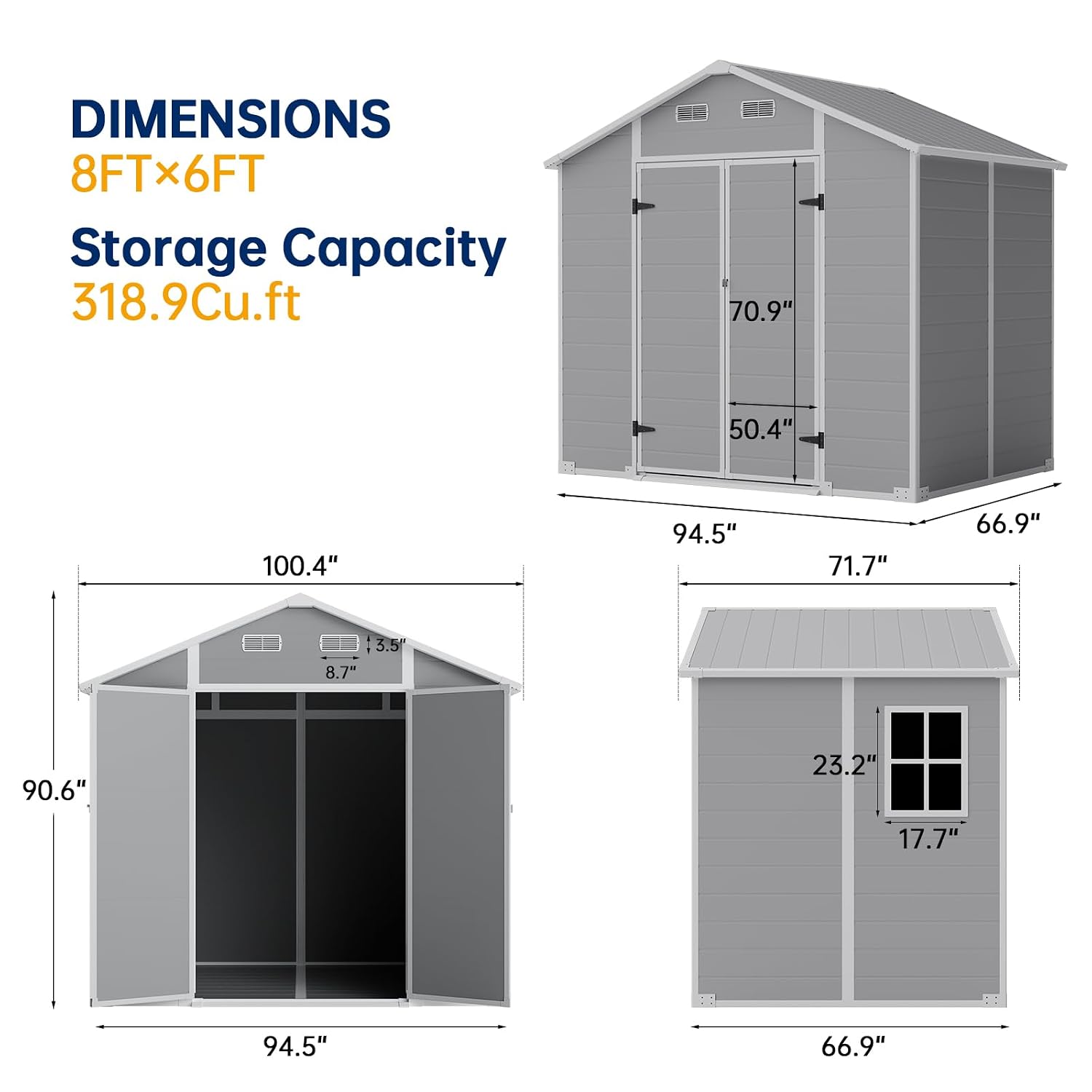8×6 FT Outdoor Storage Shed wi - Gardening Tools review and price
