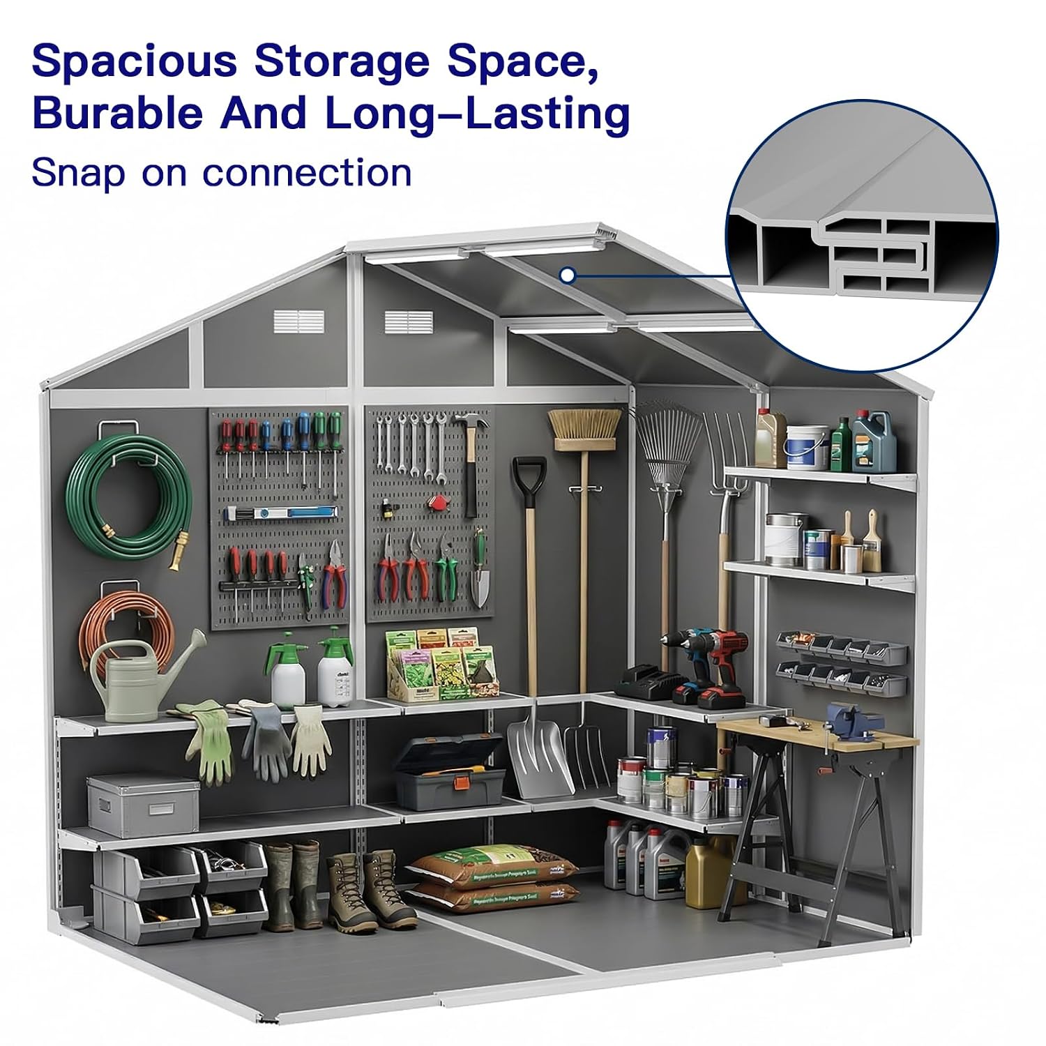 8×6 FT Outdoor Storage Shed wi - Gardening Tools review and price