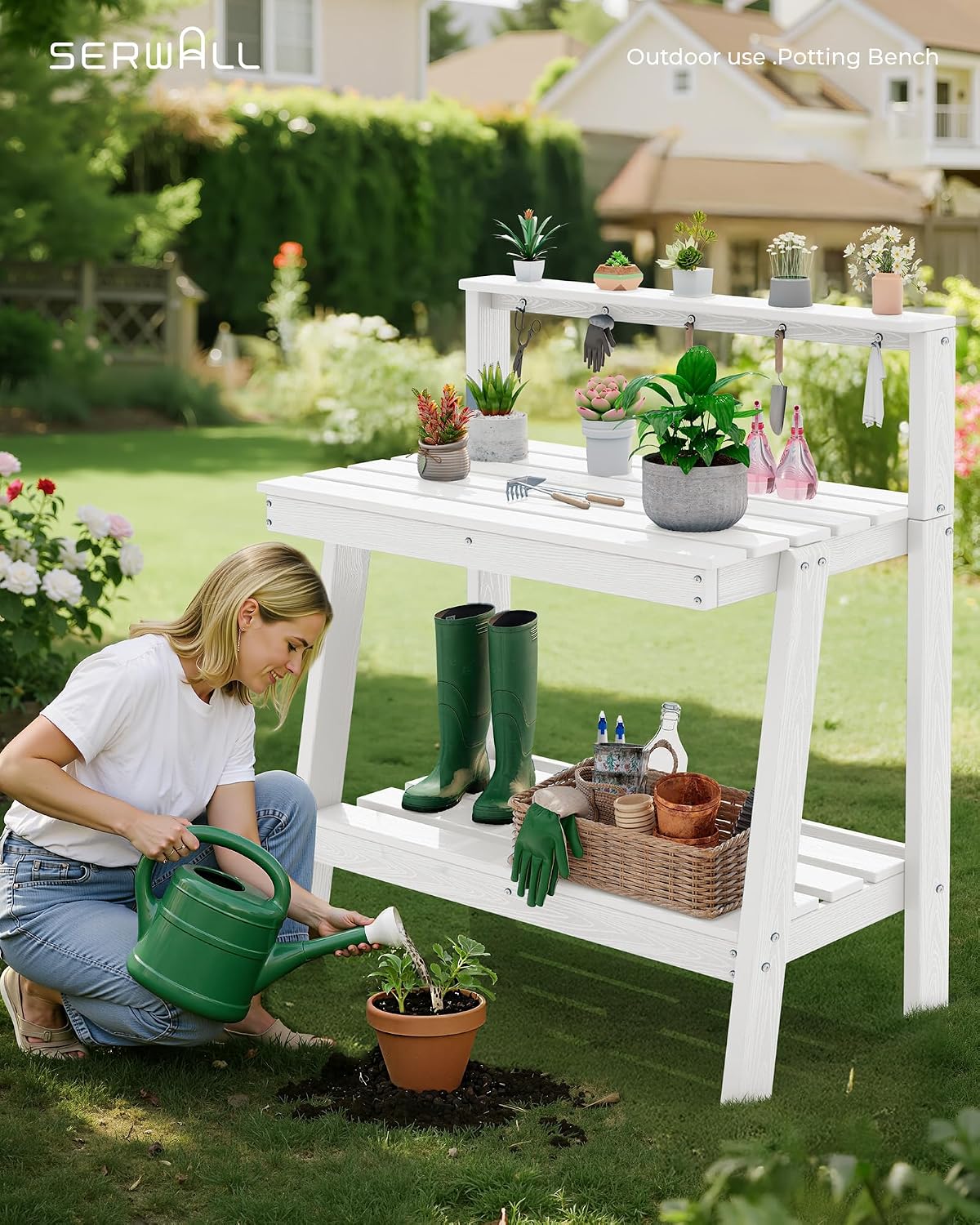 Outdoor Potting Bench with Sto - Gardening Tools Heavy Duty review and price