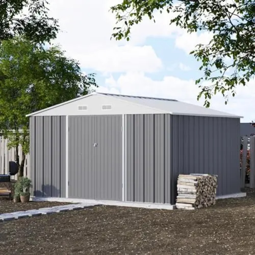 10x10 FT Metal Storage Shed, B - Gardening Tools review and price