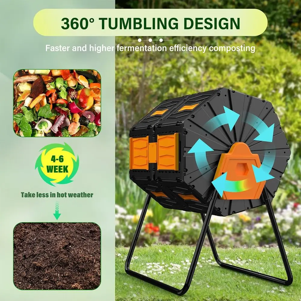 45 Gallon Dual Chamber Compost - Compost Bin review and price