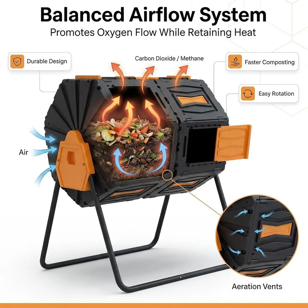 45 Gallon Dual Chamber Compost - Compost Bin review and price