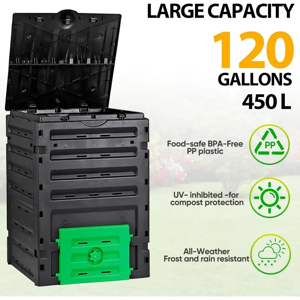 120 Gallon Capacity Garden Com - Compost Bin review and price