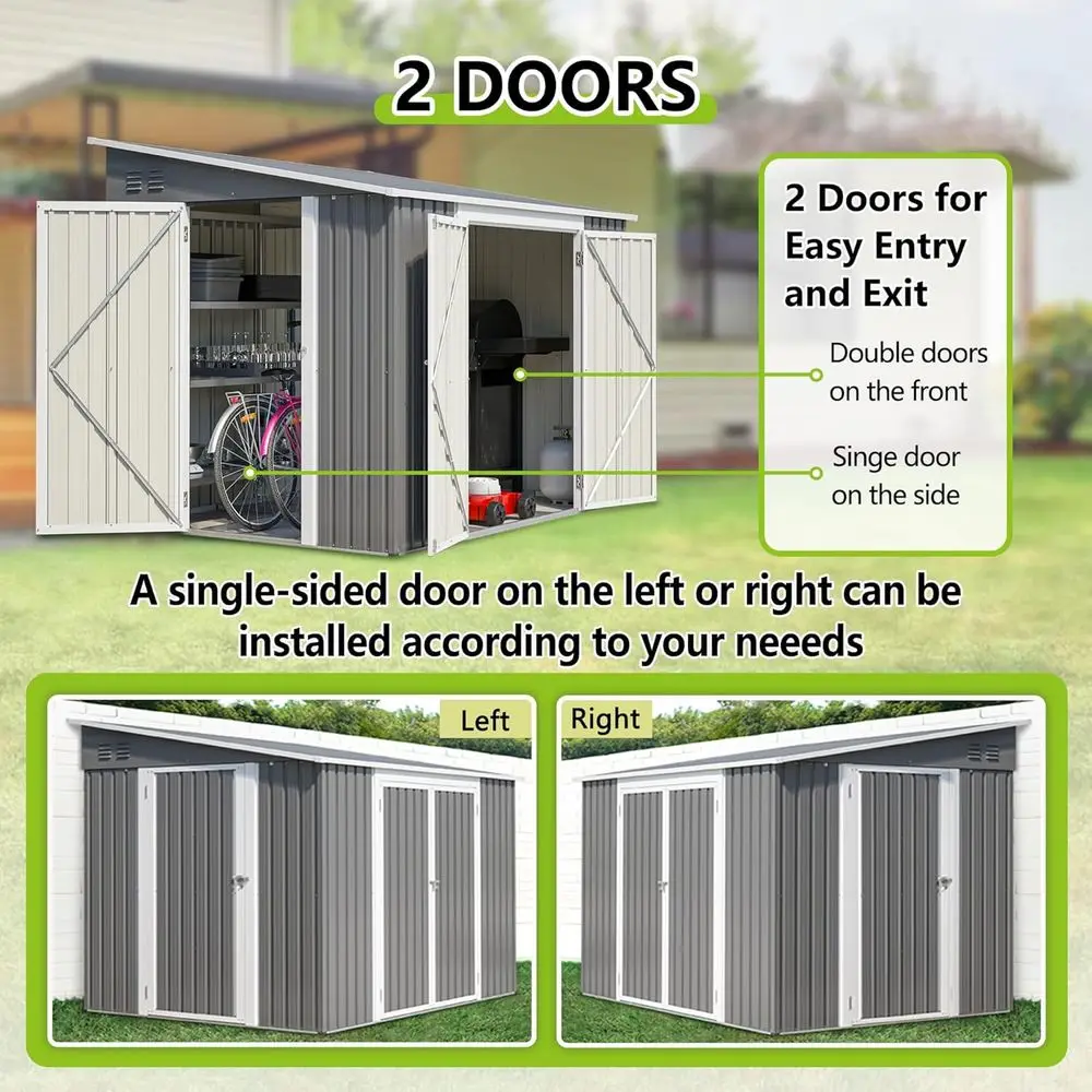 8ft x 6ft Outdoor Metal Storag - Gardening Tools review and price